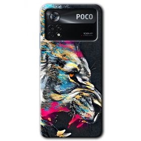 Poco X4 Pro Colorfull Aslan Baskılı Uyumlu Silikon Kılıf