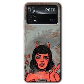 Poco X4 Pro Devil Girl Baskılı Uyumlu Silikon Kılıf