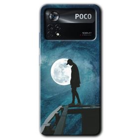 Poco X4 Pro Dolunay Yalnızlık Baskılı Uyumlu Silikon Kılıf