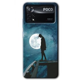 Poco X4 Pro Dolunay Yalnızlık Baskılı Uyumlu Silikon Kılıf
