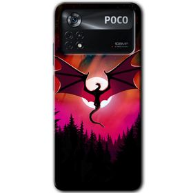 Poco X4 Pro Dragon Night Baskılı Uyumlu Silikon Kılıf
