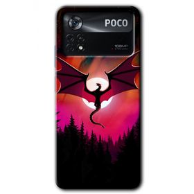 Poco X4 Pro Dragon Night Baskılı Uyumlu Silikon Kılıf