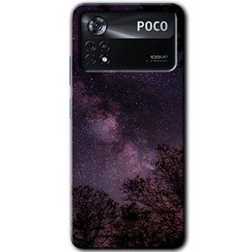 Poco X4 Pro Gece Galaksi Baskılı Uyumlu Silikon Kılıf