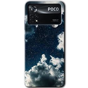 Poco X4 Pro Gece Gökyüzü Baskılı Uyumlu Silikon Kılıf