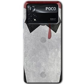 Poco X4 Pro Gentleman Blood Baskılı Uyumlu Silikon Kılıf
