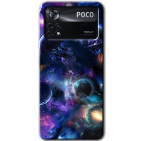 Poco X4 Pro Gezegen Karışımı Baskılı Uyumlu Silikon Kılıf