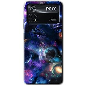 Poco X4 Pro Gezegen Karışımı Baskılı Uyumlu Silikon Kılıf