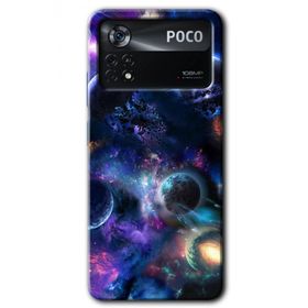 Poco X4 Pro Gezegen Karışımı Baskılı Uyumlu Silikon Kılıf