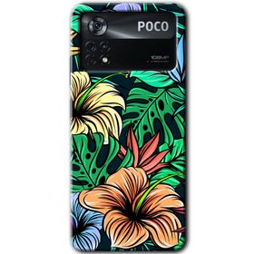 Poco X4 Pro Hibiscus Flowers Baskılı Uyumlu Silikon Kılıf