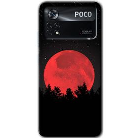 Poco X4 Pro Kanlı Ay Baskılı Uyumlu Silikon Kılıf