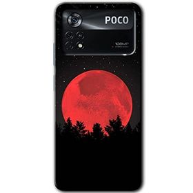 Poco X4 Pro Kanlı Ay Baskılı Uyumlu Silikon Kılıf