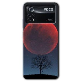 Poco X4 Pro Kanlı Ay Baskılı Uyumlu Silikon Kılıf
