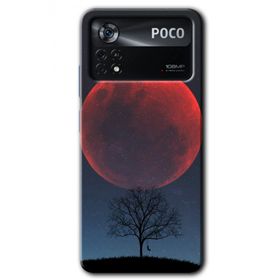 Poco X4 Pro Kanlı Ay Baskılı Uyumlu Silikon Kılıf