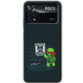 Poco X4 Pro Kaplumbağa Avcısı Baskılı Uyumlu Silikon Kılıf