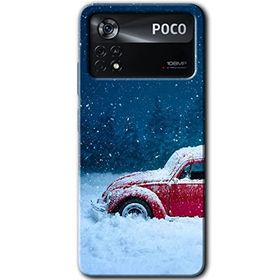Poco X4 Pro Karlı Vosvos Baskılı Uyumlu Silikon Kılıf