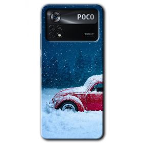 Poco X4 Pro Karlı Vosvos Baskılı Uyumlu Silikon Kılıf