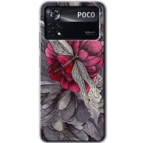 Poco X4 Pro kelebek Ömrü Baskılı Uyumlu Silikon Kılıf