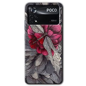 Poco X4 Pro kelebek Ömrü Baskılı Uyumlu Silikon Kılıf