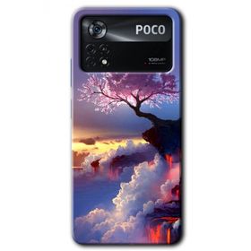 Poco X4 Pro Wash Red Wall Baskılı Uyumlu Silikon Kılıf