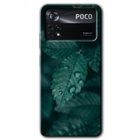 Poco X4 Pro Yağmurlu Yaprak Baskılı Uyumlu Silikon Kılıf