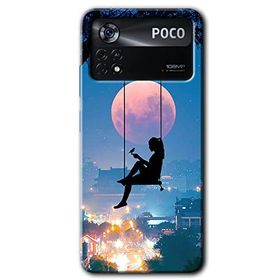 Poco X4 Pro Yalnız Kadın Baskılı Uyumlu Silikon Kılıf