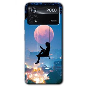 Poco X4 Pro Yalnız Kadın Baskılı Uyumlu Silikon Kılıf