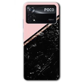 Poco X4 Pro Yarım Mermer Baskılı Uyumlu Silikon Kılıf