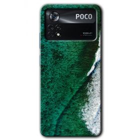 Poco X4 Pro Yeşil Okyanus Baskılı Uyumlu Silikon Kılıf
