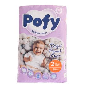 Pofy No:2 Mini 50 Adet Bebek Bezi