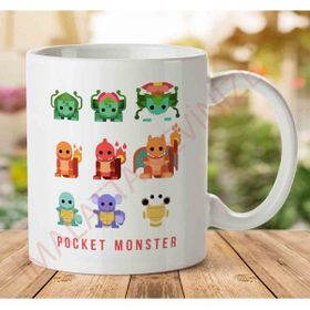 Pokemon Flat Design Pocket Monster Baskılı Kupa