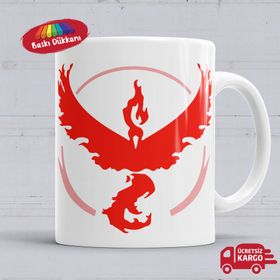Pokemon Go Valor Kırmızı Takım Porselen Kupa Bardak