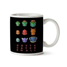 Pokemon Gotta Catch Em All Flat Face Baskılı Kupa