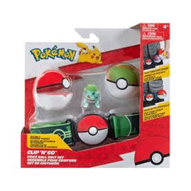 Pokemon PKW3160 Clip 'n' Go Pokeball Kemer ve Figür Seti