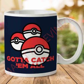 Pokemon Poke Balls Gotta Catch Em All Baskılı Kupa