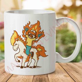 Pokemon Ponyta Burn Em All Baskılı Kupa