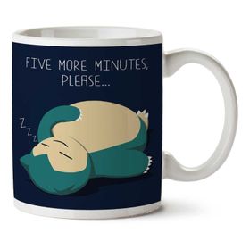 Pokemon Snorlax Five More Minutes Please Baskılı Kupa