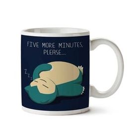 Pokemon Snorlax Five More Minutes Please Baskılı Kupa