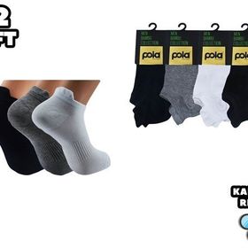 Pola 2036 Bambu 12'li Erkek Patik Çorap