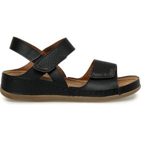 Polaris 104424.Z3FX Siyah 5 Nokta Kadın Comfort Sandalet