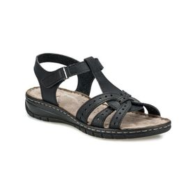 Polaris 158589 Siyah Ortopedik Kadın Sandalet