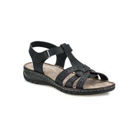Polaris 158589 Siyah Ortopedik Kadın Sandalet
