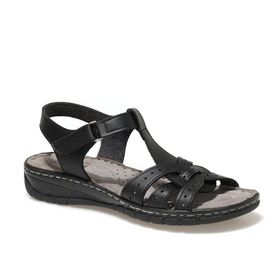 Polaris 158589 Siyah Ortopedik Kadın Sandalet