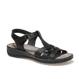Polaris 158589 Siyah Ortopedik Kadın Sandalet