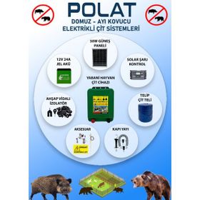 Polat Eko 1000 mt 10-15 Dönüm Güneş Panelli Elektrikli Çit