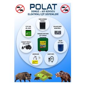 Polat Eko 1500 mt 15-20 Dönüm Güneş Panelli Elektrikli Çit