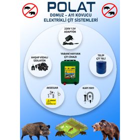 Polat Eko 220V 500 mt 5-10 Dönüm Adaptörlü Elektrikli Çit