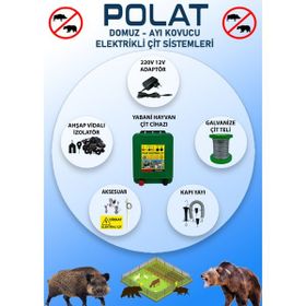 Polat Pro 220V 2000 mt 20-25 Dönüm Adaptörlü Elektrikli Çit