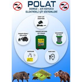 Polat Pro 220V 3000 mt 30-35 Dönüm Adaptörlü Elektrikli Çit