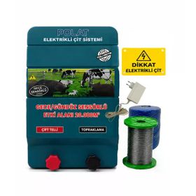 Polat Pro 220V 500 mt 5-10 Dönüm Adaptörlü Elektrikli Çit