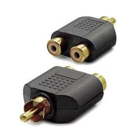 Polaxtor 1RCA Dişi To 2RCA Dişi Gold Çevirici Jack